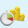 Time is money icon - optimize your working hours